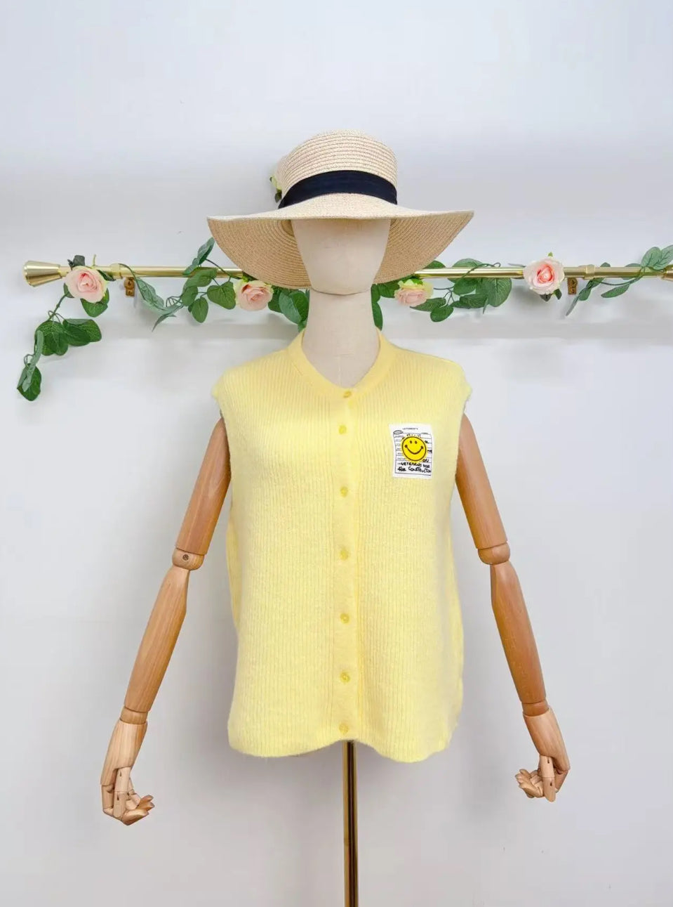 Gilet sans manche avec boutons et patch Emile