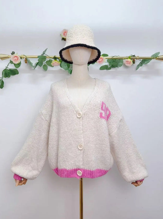Gilet à manches longues avec motifs et boutons